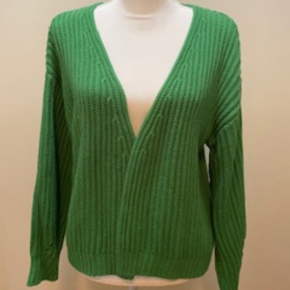 Green cardigan, S, Code Mode